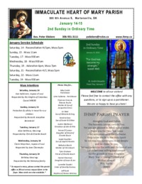 2nd Sunday in Ordinary Time