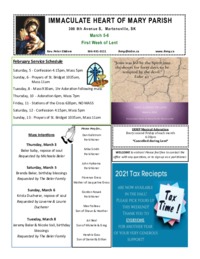 First Week of Lent