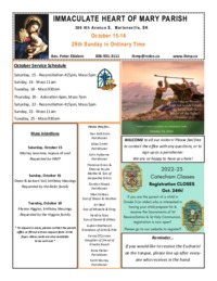 29th Sunday in Ordinary Time