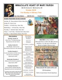 31st Sunday in Ordinary Time
