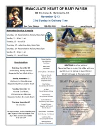 33rd Sunday in Ordinary Time